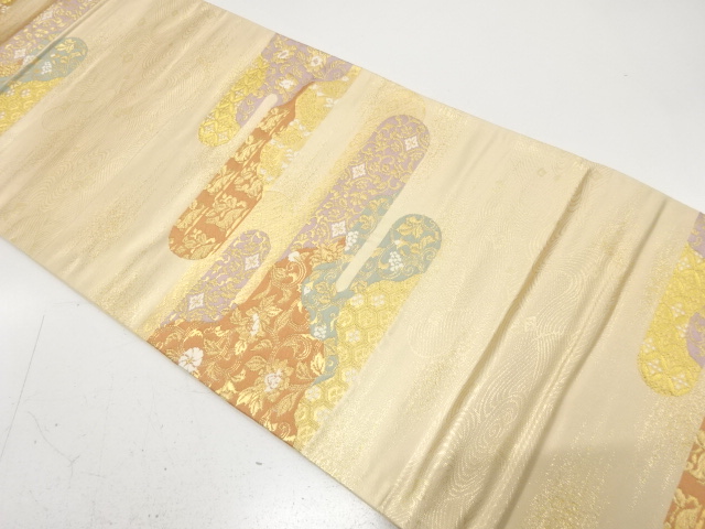 JAPANESE FUKURO OBI / WOVEN EGASUMI PATTERN